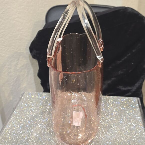Cupcakes & Cashmere Clear Pink Handbag Vase/Decor - Picture 5 of 8